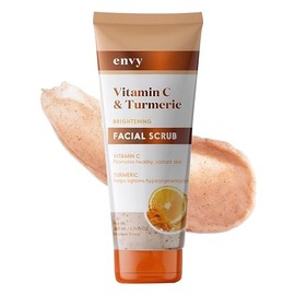 Envy- Exfoliante facial con vitamina C y cúrcuma exfoliante facial antienvejecimiento, elimina los puntos negros y mejora la vitamina D               