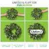 Artificial Eucalyptus Leaf Welcome Wreath for Front Door - Faux