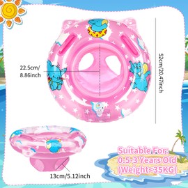 Baby Swimming Ring, Inflatable Baby Swimming Seat, Babyy Swimming Aid for Children from 6 Months to 3 Years, Toddler Swimming Trainer for Swimming Pools and Bathtubs