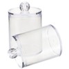 Ciieeo 2pcs Acrylic Cotton Swab and Pad Storage Box Transparent