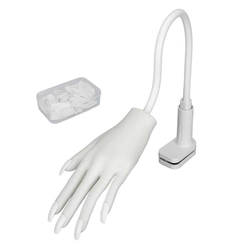 Silicone Nail Art Practice Hand Bendable Joints False Nail Tips