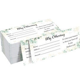Eaasty 500 Pcs Church Offering Envelope My Offering Bill Size Envelope Tithe Checks and Cash Envelopes Church Communion Supplies for Donations, Christian Religious Occasions