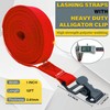 Lashing Strap,1"×12FT Tie Down Straps with Alligator Clip,Adjustable Cargo Straps