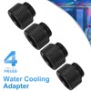 sourcing map 4pcs Water Cooling Adapter G1/4" Thread Male to