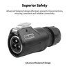 CNLINKO LP-28 3-Pin Waterproof Connector Screw Lock Circular Connector, IP68