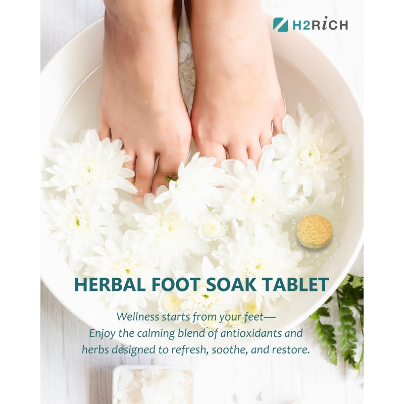 Hydrogen Foot Soak Effervescent Tablets 3 Pack | Ginger &
