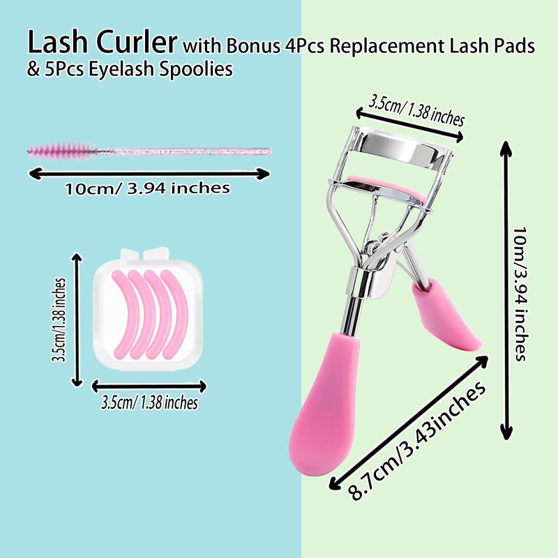 Benixmidart Eyelash Curlers, Lash Curler with Bonus 4Pcs Replacement Lash