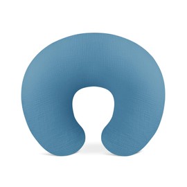 Wimist Nursing Pillow Covers, Muslin Nursing Cover for Breastfeeding Pillows, Comfortable for Baby Girls and Boys (Blue)