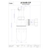McAlpine A10AR-CP Chrome Plated Plastic Resealing Adjustable Inlet Bottle Trap-1.25