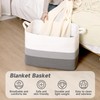 CLHMILY&Z Stylish Square Cotton Rope Storage Basket - 22x17x13.8 Inches