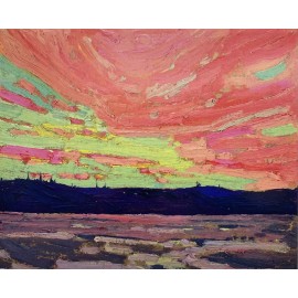 Tom Thomson "Sunset 1915" CUSTOM FRAMED Art Impressionism