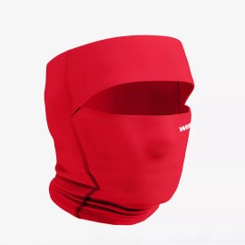 We Ball Sports Adult Open Top Ski Mask, Hyperwarm Hood Balaclava | Full Face - Red