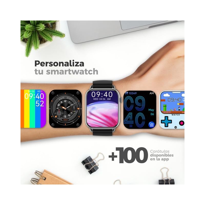 BINDEN - ERA Day Lite Smartwatch Negro, Pantalla de 1.85",