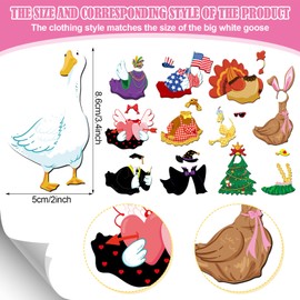 Xuhal 15 Sets Classroom Goose Dress up Magnet Funny Festival Goose Fridge Magnets for Refrigerators Toolboxes Lockers Home Decoration (Festival)