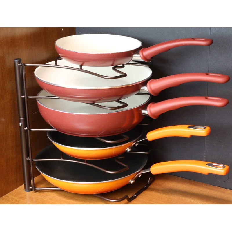 Deco Brothers Pan Organizer Rack for Kitchen Cabinet and Counter,