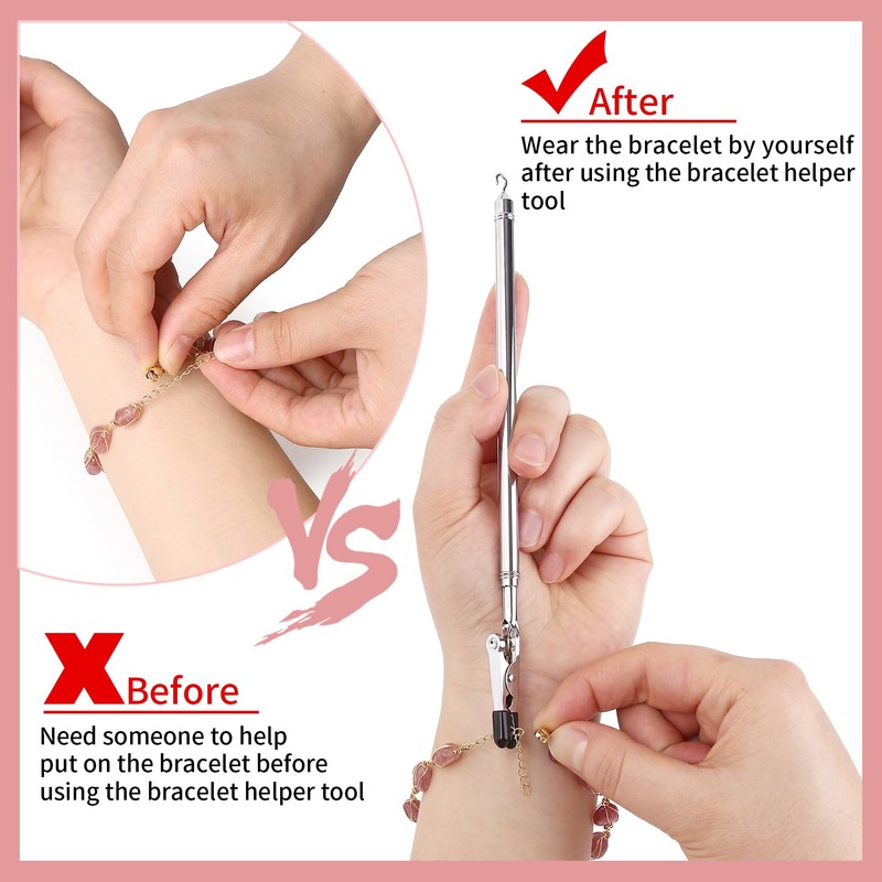 2 in 1 Bracelet Helper Tool Hook-WIFORT Metal Bracelet Helper