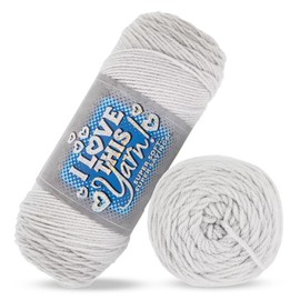 I Love This - Hilo mediano para ganchillo y tejer, madeja de hilo suave, 355 yardas de hilo 100% acrílico para mantas de ganchillo, sombreros y más, accesorios de manualidades