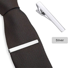FATASH Men's Metal Tie Clip - Stylish and Minimalist Design - Suitable for Daily Work, Wedding, Business, and Formal Occasions - Great Gift for Men - Silver