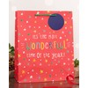 UK Greetings Multipack of 6 Medium/Large Christmas Giftbags - Bright