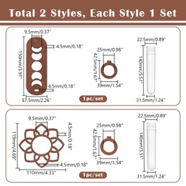 AHANDMAKER 2 Sets Plant Propagation Station, Moon Phase Wall Hanging Terrarium Planter with Glass Tube, Flower Shape Wall Plant Holder for Propagate Hydroponics Air Plants, Wall Plants, Dried Flower