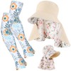 Bunnycool 2 Pcs Sun Hat Gardening Farmer Arm Sleeves Women