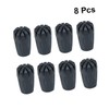 Kisangel 8pcs Trekking Cane Tips Rubber Protectors for Hiking Poles