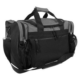 ProEquip 17" Carry on Travel Size Sport Luggage Vacation Gym Weekender Bag (Grey)