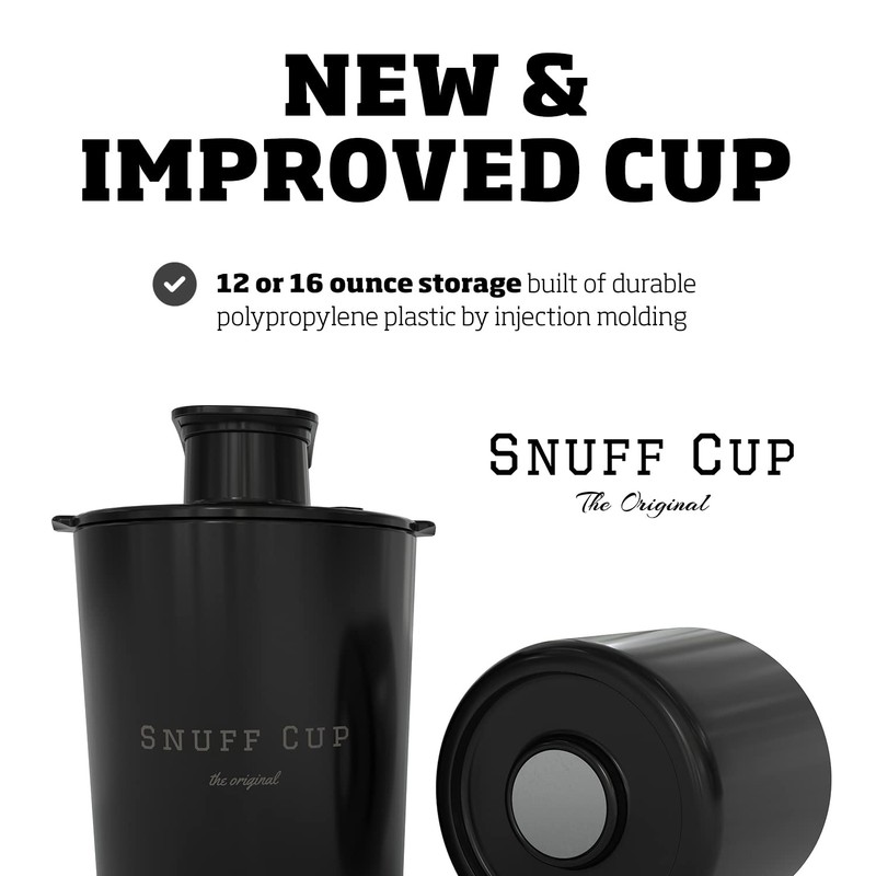 Snuff Cup Pro Spittoon with Discreet Storage Fits Up to