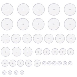 IBXWMNG 40 Pieces Keloid Discs for Earring Stabilizer, Ear Lobe Support Stoppers for Piercing Dents and Ear Lobe Support Pads (3mm, 5mm, 7mm, 9mm)