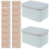 LSCSJUNS 2 Pcs Small Travel Jewelry Box with 16 Velvet
