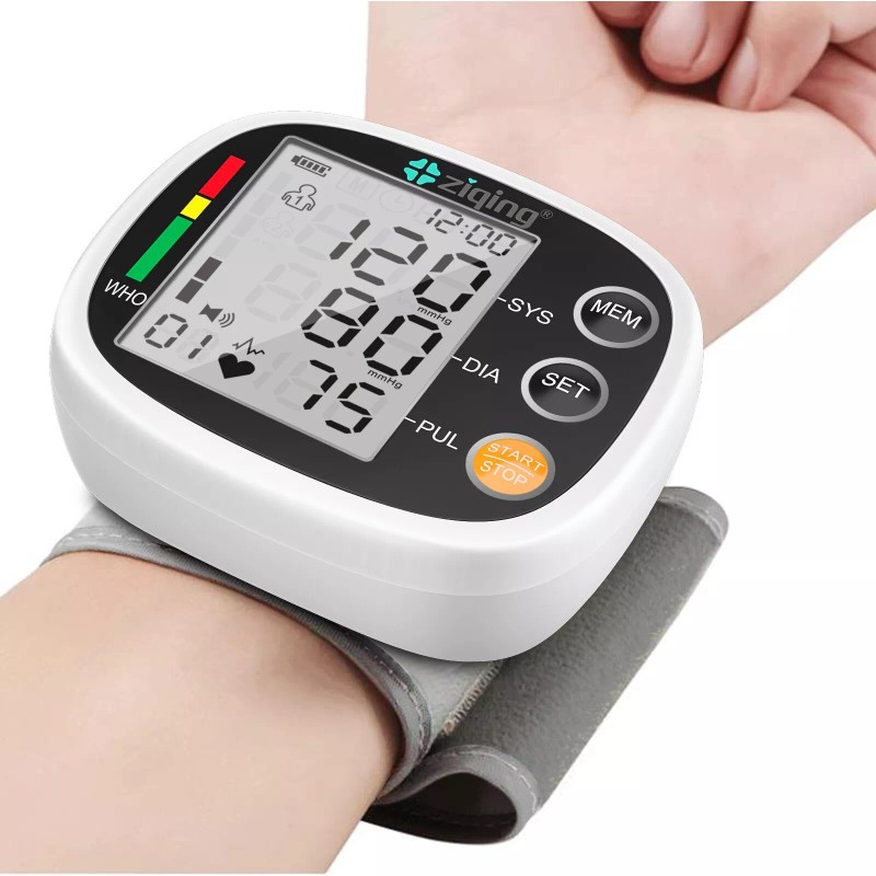 Ziqing Wrist Blood Pressure Monitor Auto Digital BP Machine Cuff