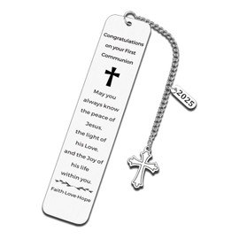 First Communion Gifts for Girls Boys Teens Inspirational Baptism Gifts Easter Basket Stuffers Faith Confirmation Bookmark Religious Christian Bookmark 1st Communion Gifts for Girls