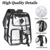 RSUARSUA Clear Backpack Heavy Duty Large PVC Transparent See Through