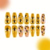 Press on Nails Medium Adorable 3D False Nails Artificial Embossed
