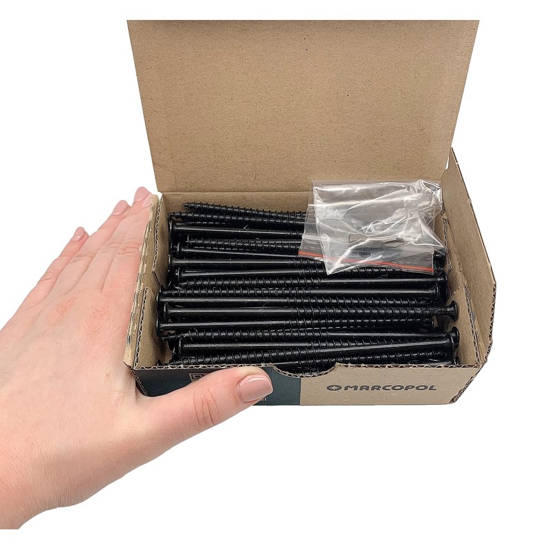(Pack of 90) Black Phosphate Carbon Steel 4.8 x 120mm