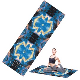 Hot Yoga Towel (185cm*95cm) ,Yoga Mat Towel,Yoga Towel,Quick Dry Yoga Blanket,Towel Yoga Towel Mat,Super Soft Sweat Absorbent Microfiber Mat Cloth Towel for Hot Yoga Pilates Gym (Galaxy Starlight)