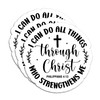 (3Pcs) I Can Do All Things Through Christ Round Philippians