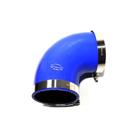 TenkeAuto 4-Ply Reinforced 4" ID 90 Degree Elbow Silicone Hose Coupler With T Bolt Clamp for Turbo/Intercooler/Piping (4'' Blue)