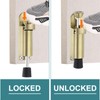 sourcing map 2 Pack Kickdown Door Stop, Spring Loaded Telescopic
