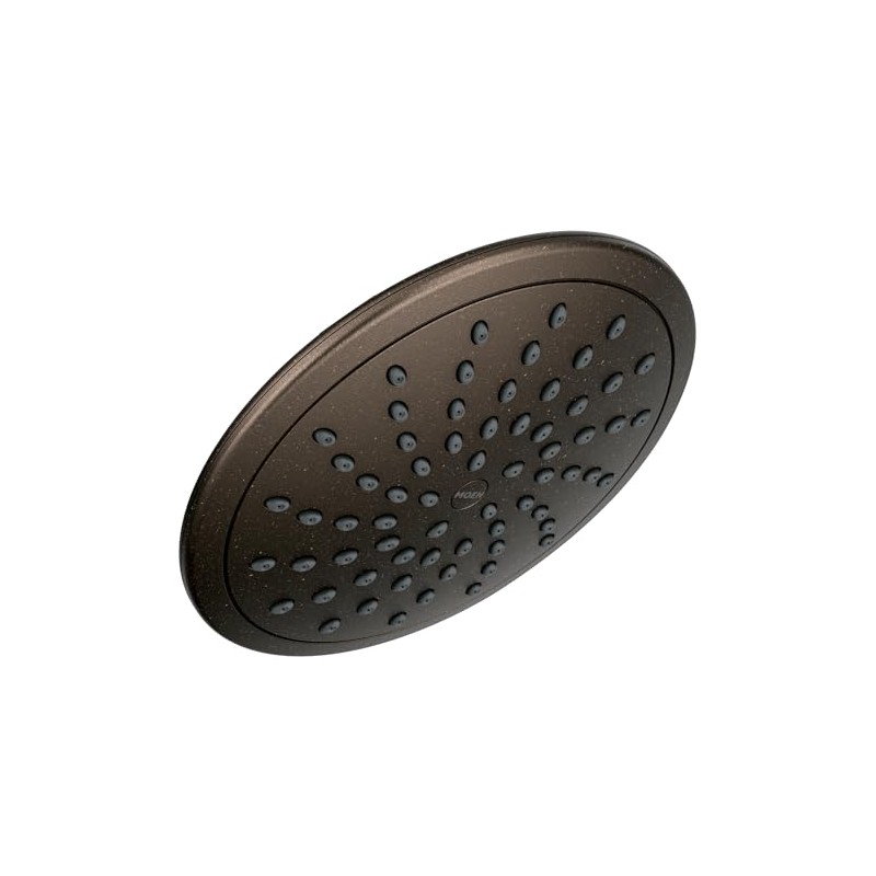Moen Oil Rubbed Bronze Bathroom Rain Showerhead, 8-inch Wide Fixed