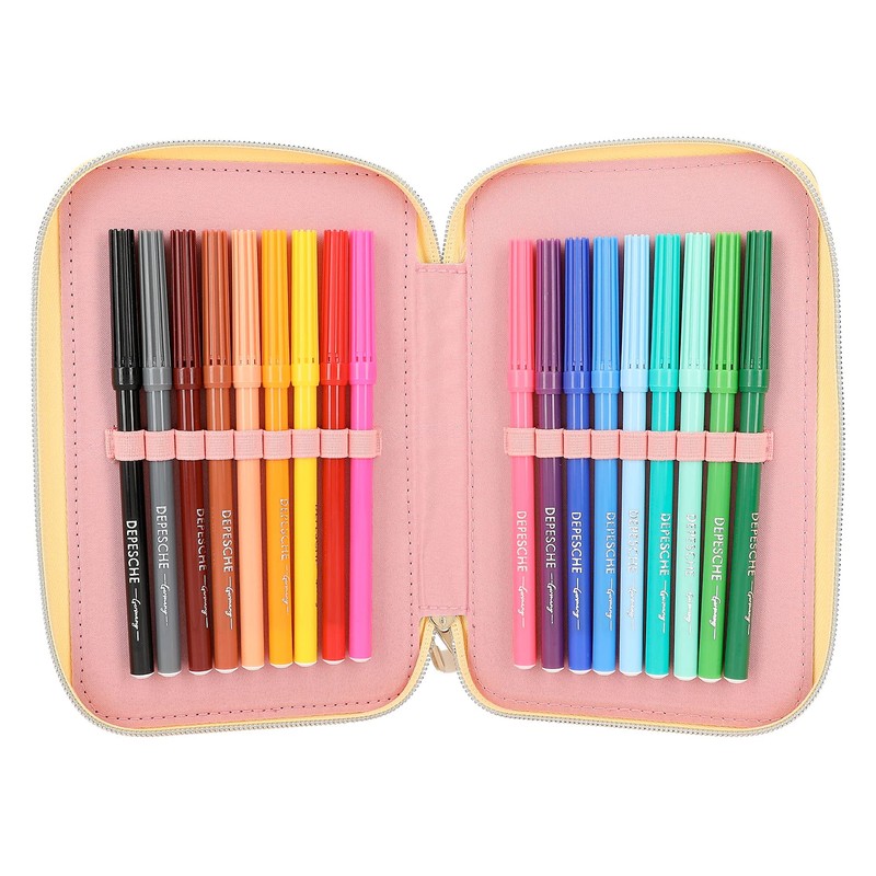 Depesche 12378 TOPModel Hippie Heart - Filled 3-Compartment Pencil Case