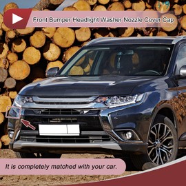 HEROFFIX Front Right Bumper Headlight Washer Nozzle Cover Cap No.8264A050 Bumper Trim Nozzle Cover for Mitsubishi Outlander 2006-2018 White Plastic 1 Pcs