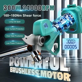 Electric Pruning Shears for Makita 18V Battery, Portable Cordless Garden Pruner Brushless & Imported Steel Blades 30mm (1.2Inch) Cutting Diameter For Gardening Tree Branch (Battery Not Included)