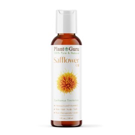Safflower Oil 2 fl. oz. – Cold Pressed, 100% Pure & Natural Carrier for Skin, Face, Body, Hair, and Cooking. Great for DIY Creams, Lotions, and Lip Balms.