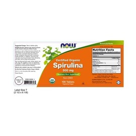 Now Spirulina 500 mg 100 tabs