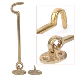 MOUMOUTEN Door Hooks for Hanging, Door Hooks, Outdoor Door, Window Hooks for Hanging, Window Windproof Hooks, Chinese Antique Window Fasteners for Barns, Gate, Bathroom, Window, Sliding Door (Brass)
