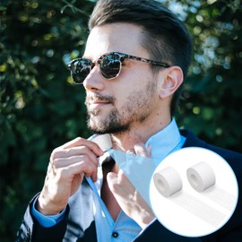 2 Roll Disposable Collar Protector for Shirts, Self-Adhesive Neck Liner Tape Invisible Collar Protectors for Mens Shirts Hat Sweat Pads Against Sweat Stain