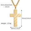DuoDiner 24 Inch Cross Necklace for Men Boys Bible Verse