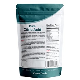 Viva Doria 100% Pure Citric Acid, Food Grade, Fine Grain, 12 oz (340 g)