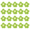 M METERXITY 20-Pack Flower Sew on Patches,1.6 Inch Handmade Beautiful Crochet Flowers Crochet Floral Petals DIY Appliques Embellishments for DIY Clothes/Hats/Hair/Bags [Green and Yellow]